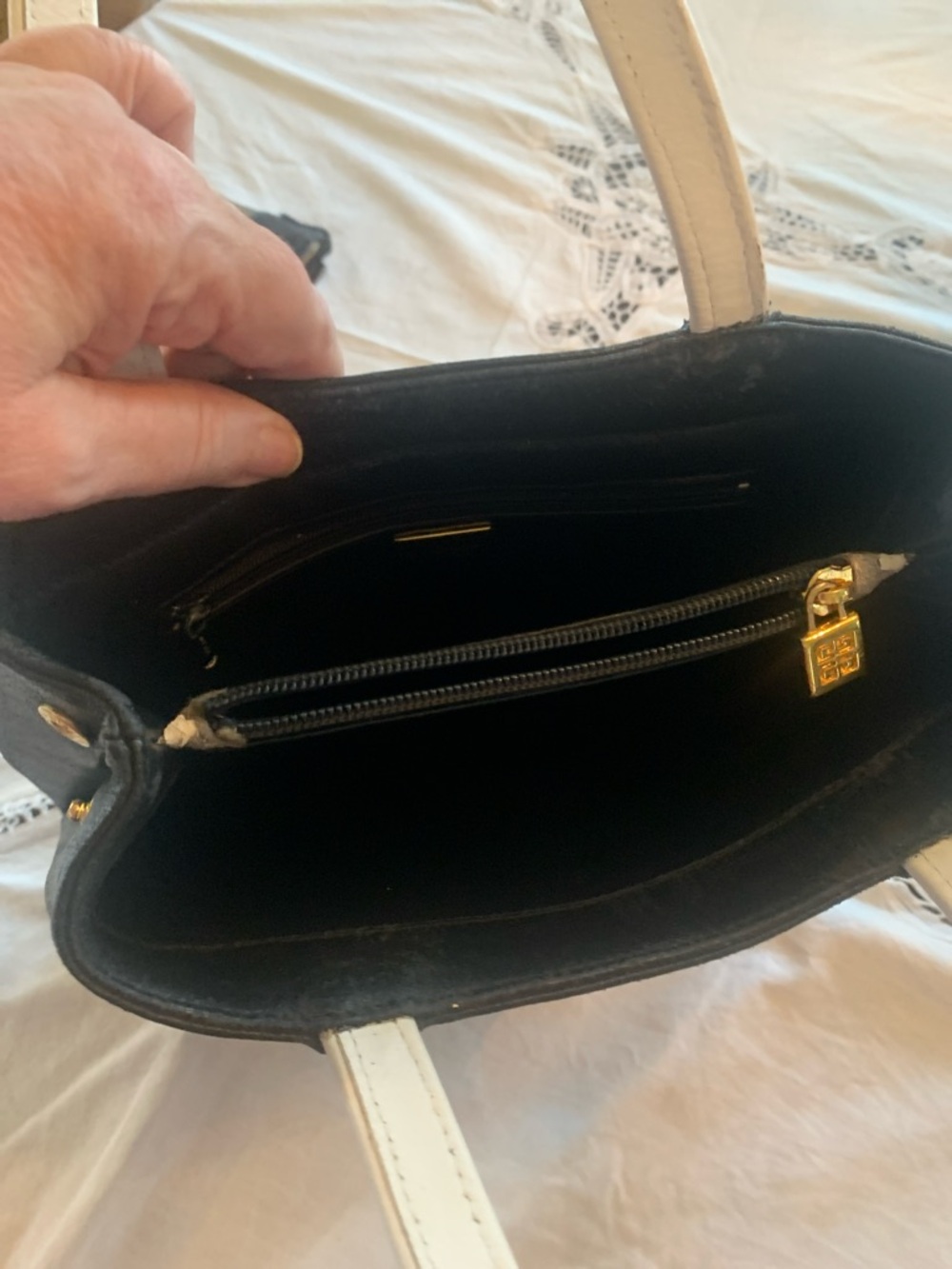 Givenchy Black and White Satchel - Picture 5 of 8